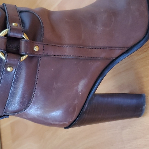 Coach Brown Leather Ellie Vachetta Riding Boots - Picture 6 of 10